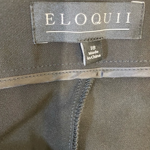 ELOQUII Black wide leg trouser PANTS - Picture 2 of 6